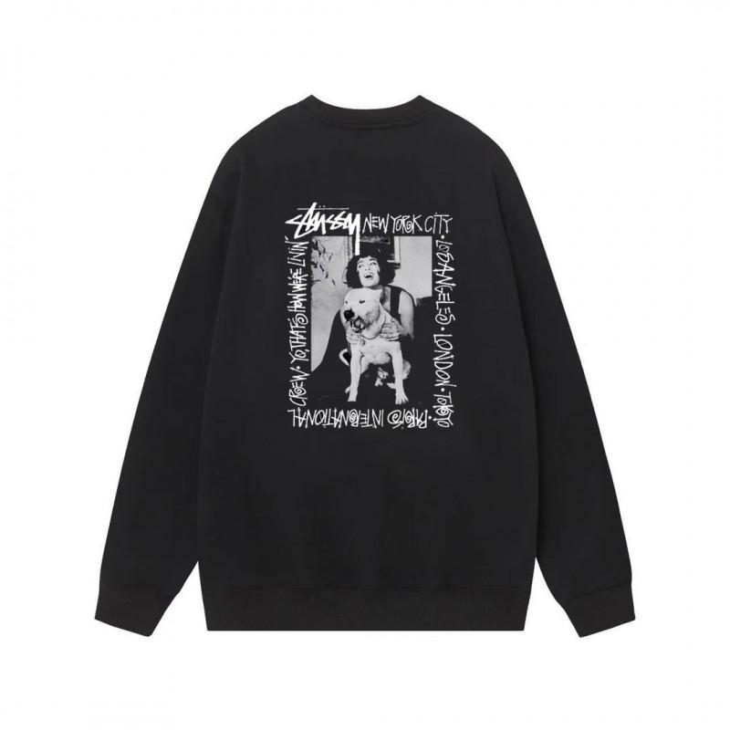 Unisex Oversized Cotton Crewneck Sweatshirt With Letter Dice Print Fall Youth Streetwear