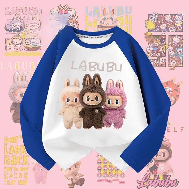 

Осенняя детская футболка с длинным рукавом из чистого хлопка, повседневная футболка для девочек 120