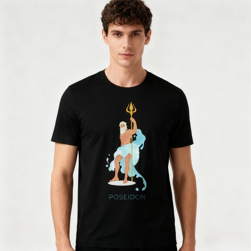 Poseidon TShirt Greek Mythology Shirt Greek Gods Mythology Gift Tee Historian Tops Mount Olympus Clothing Men Women Cotton Tees