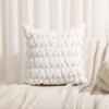 Snow Velvet Quilted 3D Heart Pillow Cover for Valentine's Day - Sofa or Bedroom Decor