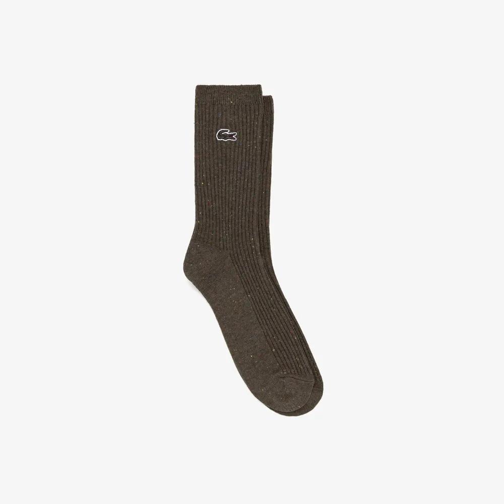 Women s Rib Knit Mid-Length Socks RA012E-55N-SKB Off-White (70V)