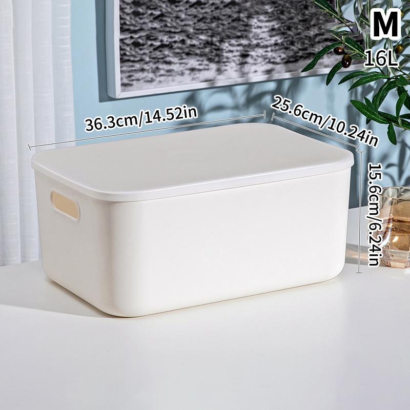 Складной ящик для хранения с крышкой, органайзер для косметики, контейнер для хранения одежды, большой ящик для хранения игрушек и закусок M/16L