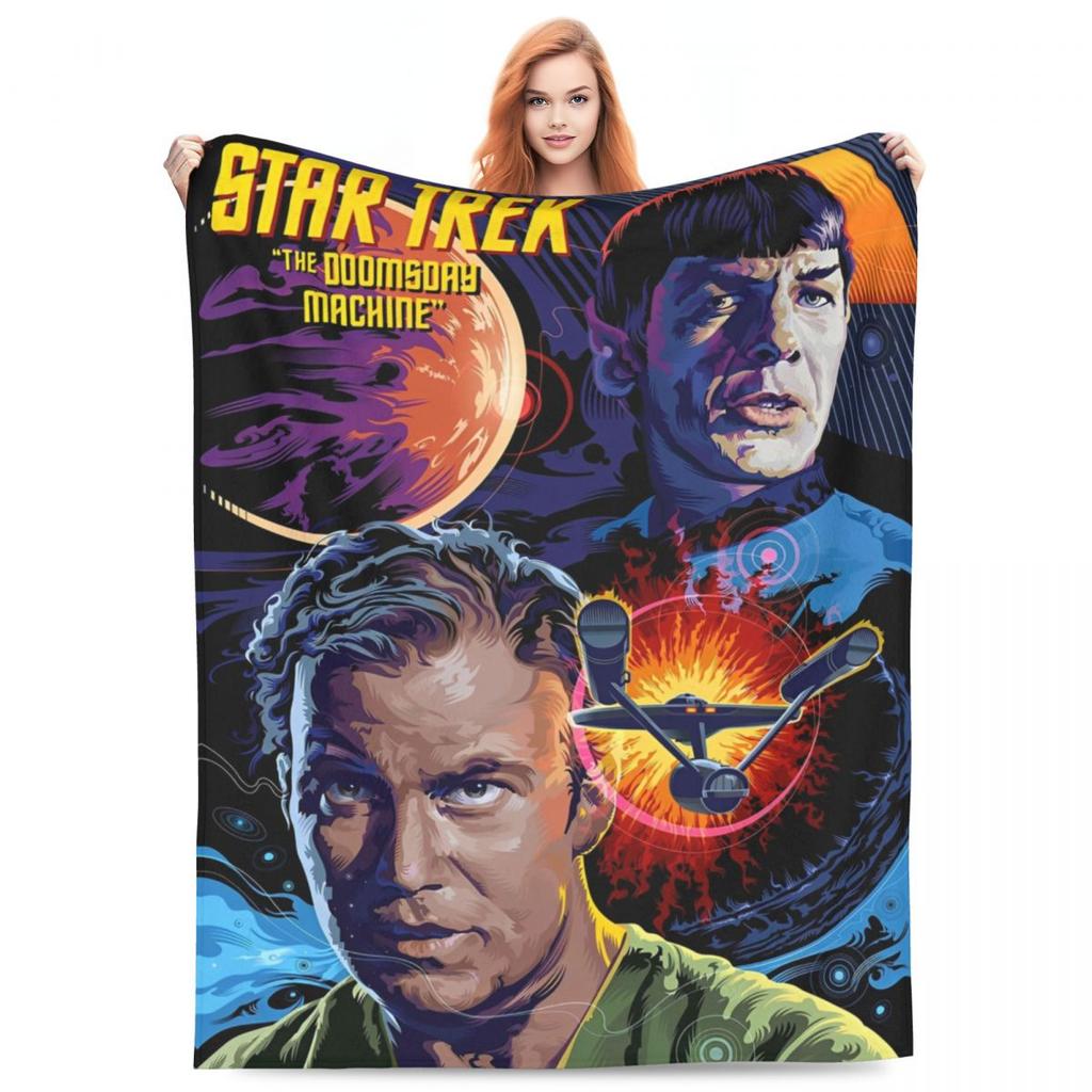 Stars Treks Groups James Blankets Coral Fleece Plush Spring Autumn Starfleet Movie Breathable Lightweight Throw Blanket Throws