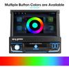 1 Din 7" Universal Car Radio Retractable Touch Screen Android 12 Multimedia Video Player Navigation GPS 4G Wireless Carplay Auto