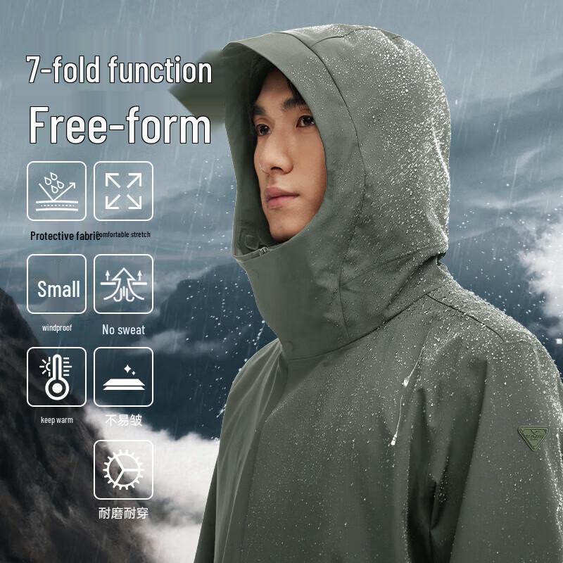 

Septwolves Men s Hooded Jacket with Inflatable Neck Pillow 2XL