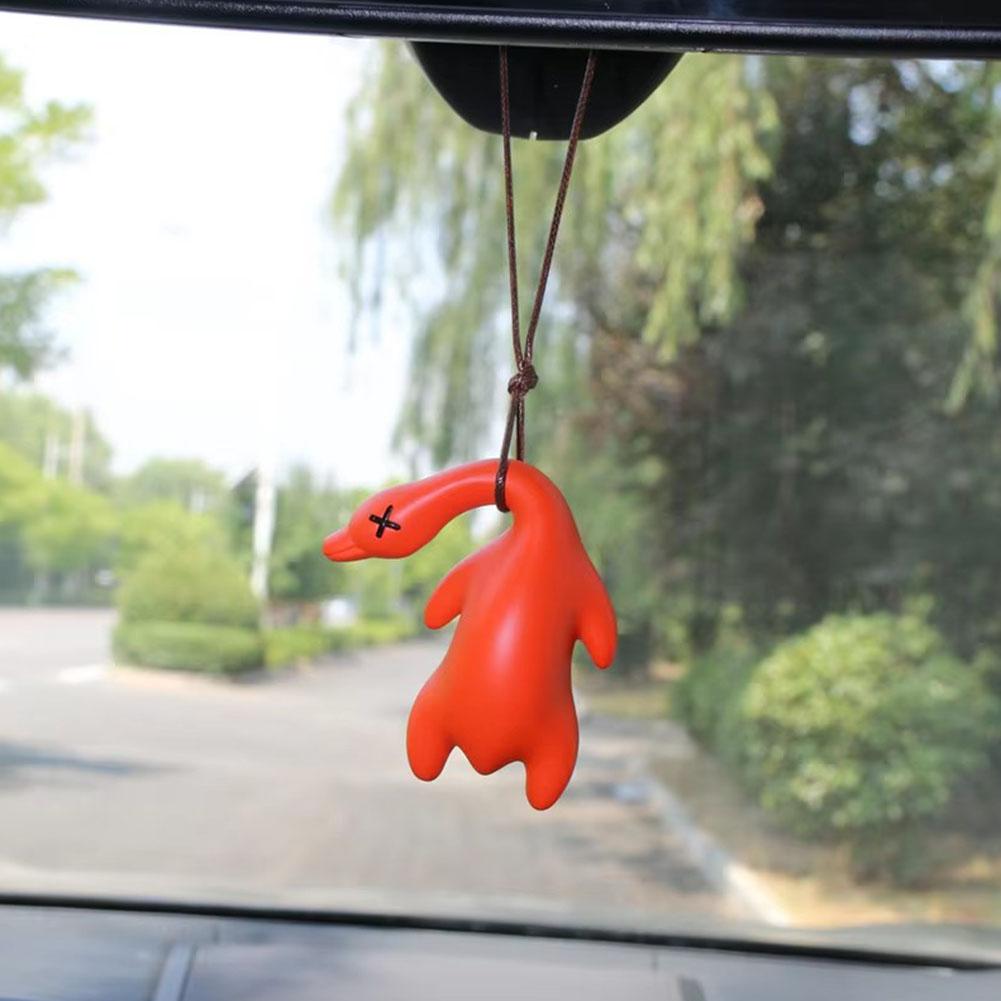 Farbe ändern Ente Auto Ornament Braten Ente Anhänger Schaukel Dekoration Spiegel Zubehör Spiegel Vi N0X4