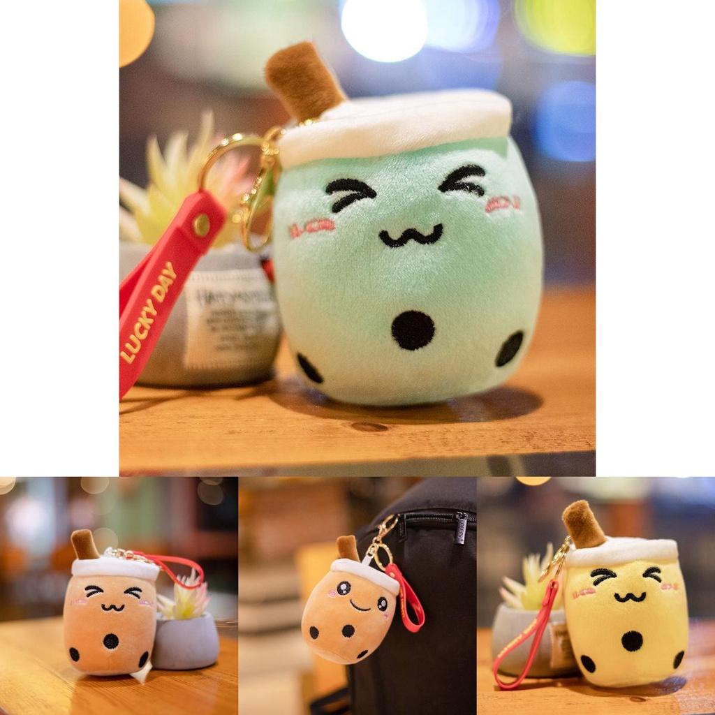 High Quality Bubble Tea Boba Cups Plush Key Chain Plush Toy For Birthdays