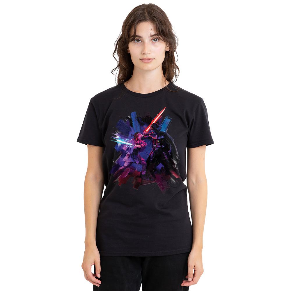 Star Wars Unisex Adult Obi Wan Kenobi Vader Painted T-Shirt