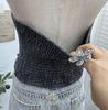 Denim Halter Crop Top: Punk Lace-up Sleeveless Slim Fit