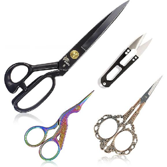 BIHRTC Professional 9 inch Dressmaking Tailor Scissors Small Embroidery Scissors Sharp Fabric Sewing Shears Scissor for Cloth Altering Leather 11 inch чёрный