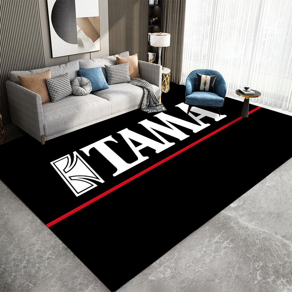 Stylish T-TAMA Drum Print Floor Mat Anti-Slip Carpet for Music Enthusiasts Unique Rug for Jazz or Electronic Drum-Themed Decor