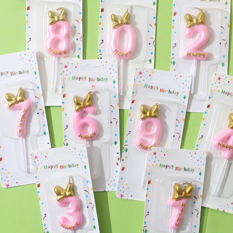 1st Birthday Bow Candle - Little Fairy Cake Decoration