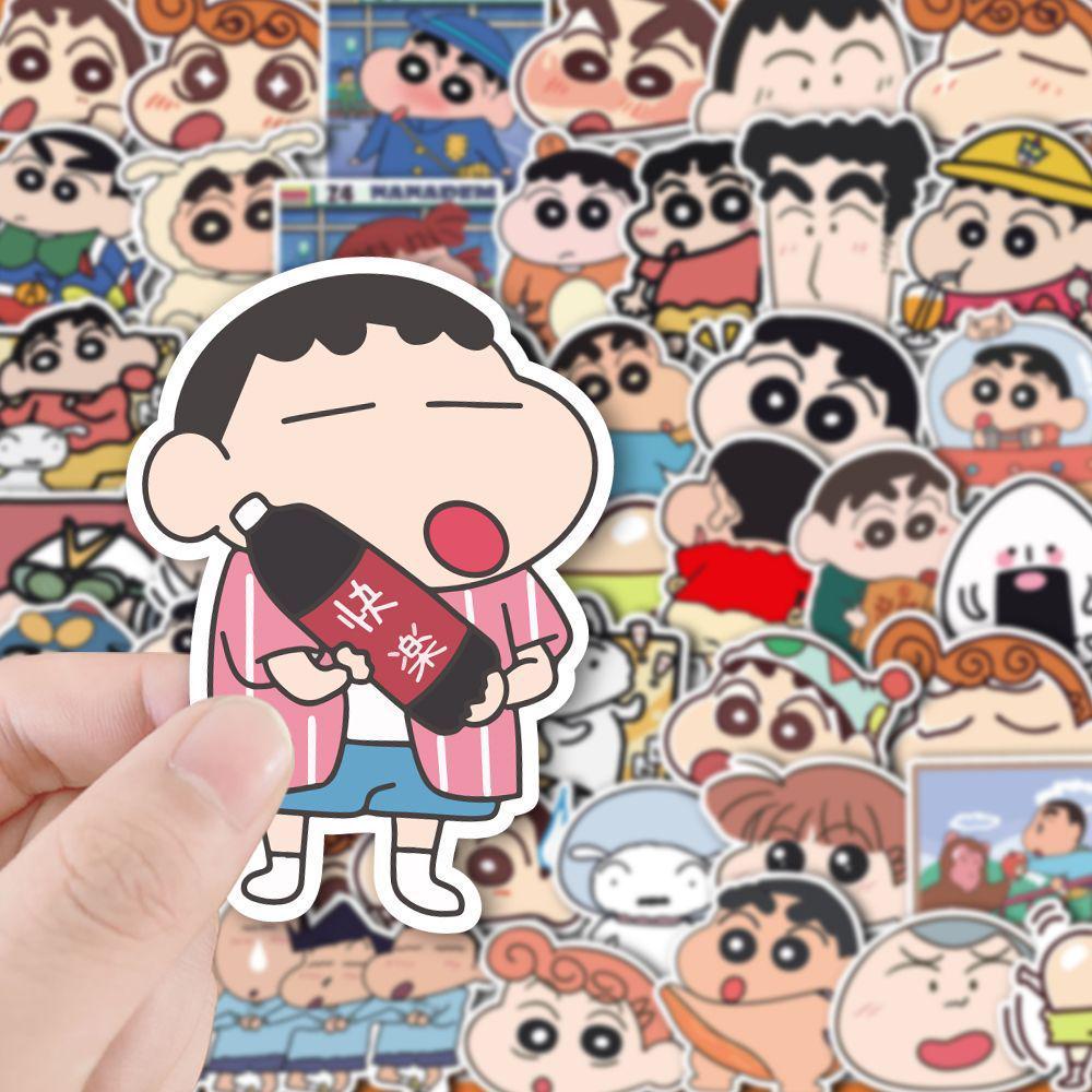 300 Cartoon Shin-chan Stickers: Cute, Waterproof Japanese Anime Collection Featuring Shinnosuke Nohara - Hot Seller.