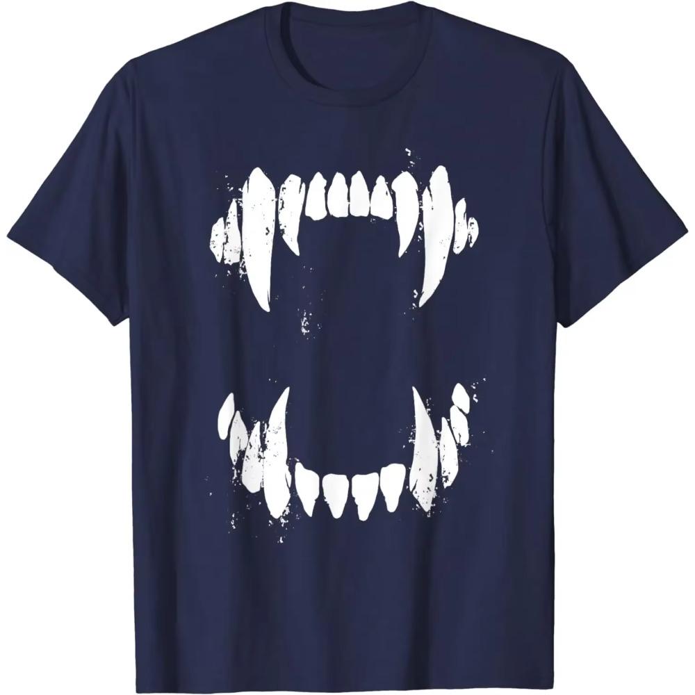 Halloween Horror Wolf Dog VampireTeeth Costume T-Shirt