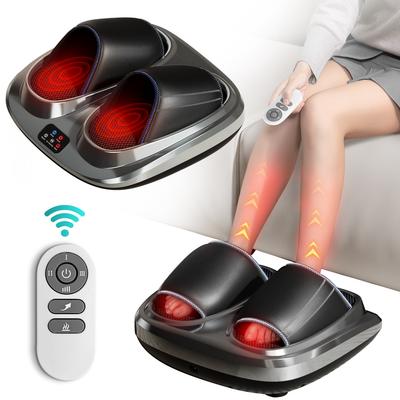 Isı Özellikli Ayak Masaj Aleti Makinesi Shiatsu Derin Yoğurma Yuvarlama ve Hava Yastıkları Sıkıştırma Masajı Dolaşım İçin Erkekler Kadınlar İçin Hediyeler