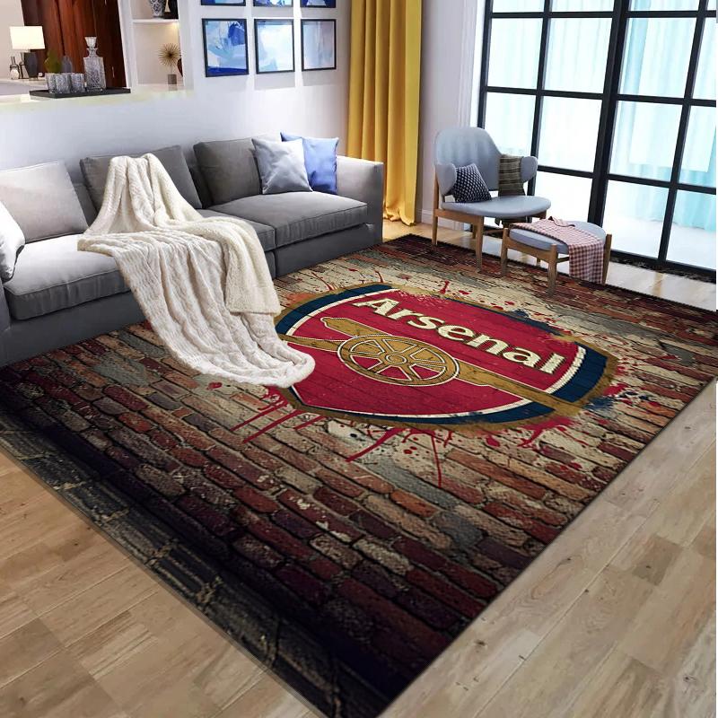 Arsenal F.C Pattern Rug, Indoor/Outdoor Mat, for Picnic, Gameroom, Bedroom, Office, Living Room, Home Decor Carpet, Birthday Gift