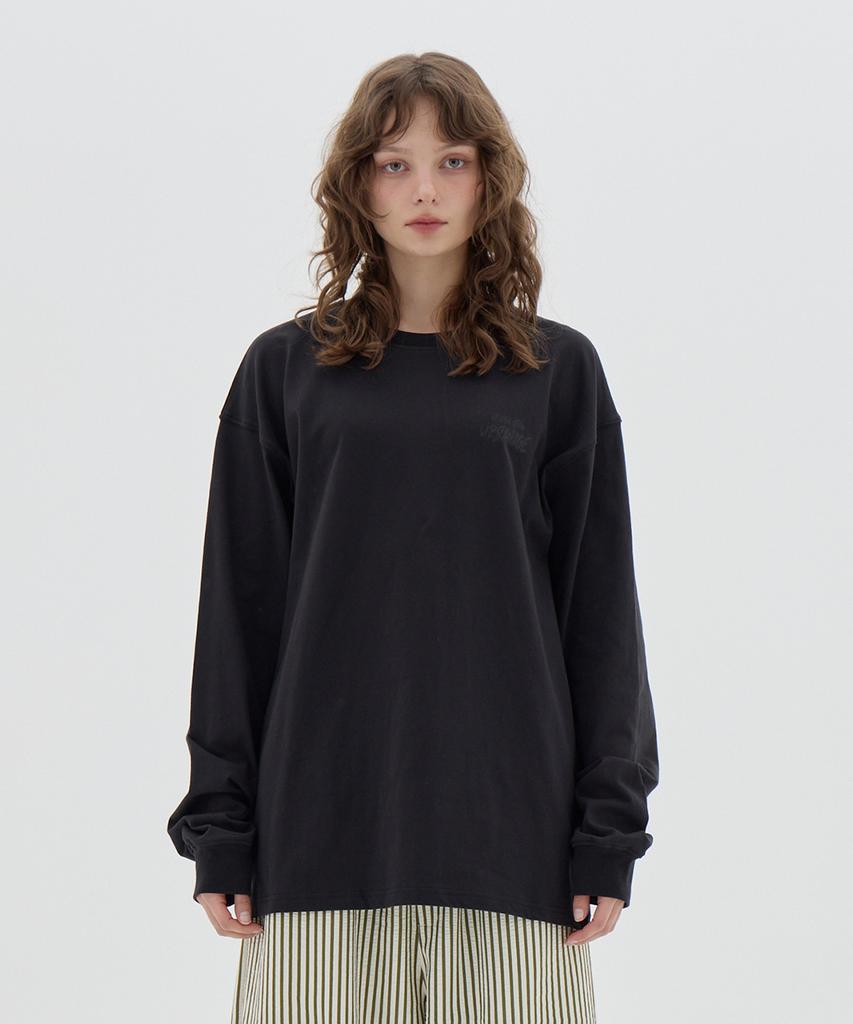 URBANAGE Design Studio Logo Oversized Long Sleeve_Black