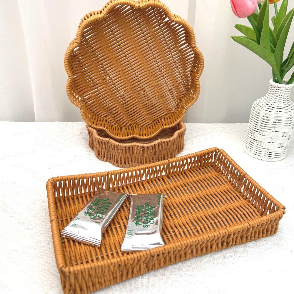 Tvrdost Chlebovník Ovoce Zelenina Košík Ručně pletený Ratanový košík