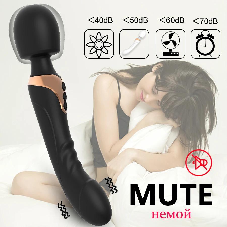 Powerful Dildos Vibrator Dual Motor Silicone Large Size Wand G-Spot Massager Sex Toy For Couple Clitoris Stimulator for Adults