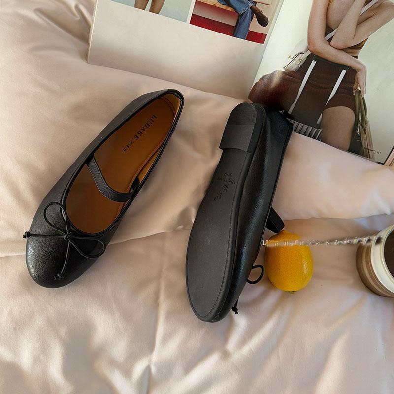 

Мода Мода Мелкие Женские Балетки Слипоны Женская Обувь с Бантом-Бабочкой Круглый Носок Женские Туфли Мэри Джейн 35 чёрный