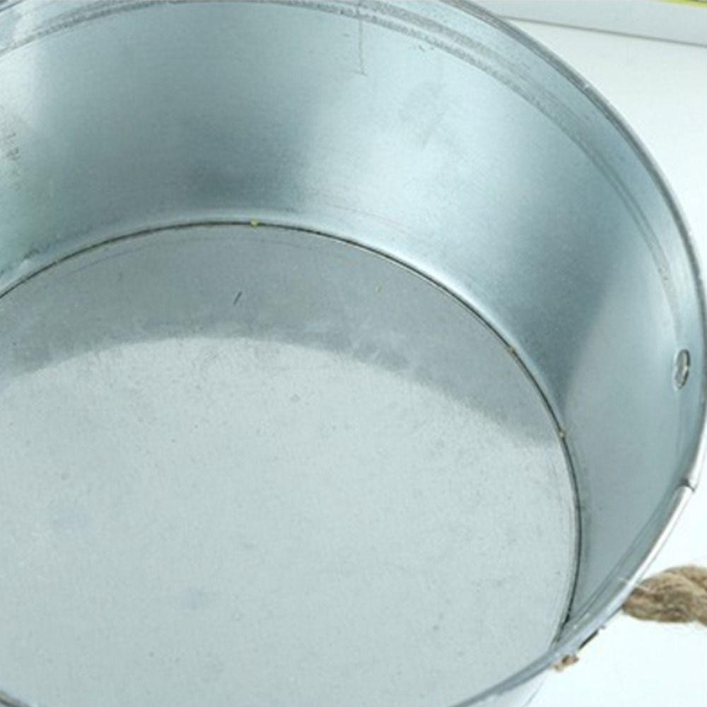 Iron Flower Container Home Decoration Flower Pot Vintage Rustic Flowerpot