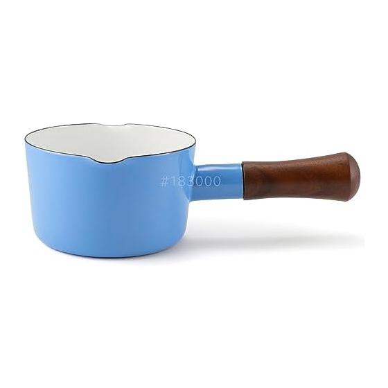 Fuji Enamel One-handed Pot Milk Pan Small Pot 12cm Nature Zenith Blue