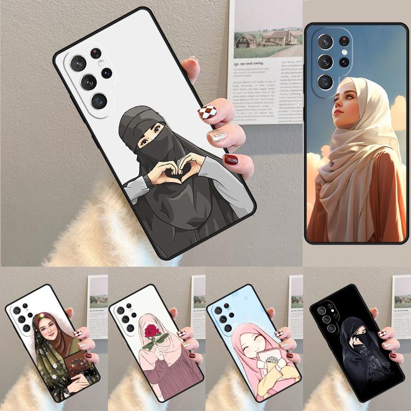 Hijab Face Muslim Islamic phone case Cover For Samsung Galaxy S24 S25 Ultra S21 S22 Ultra S10E Note 10 Plus Note 20 FE S23