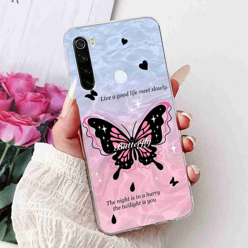 For Xiaomi Redmi Note 8 Case Vintage Dragon Luxury Flower Soft Silicone TPU Cover For Redmi Note8 Note 8T Phone Cases Shockproof