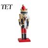 Christmas Fairy Tale Figurine Wooden Nutcracker Soldier Figurine, Handcrafted Solid Wood Tabletop Ornament Vintage for Holiday Desk And Bookshelf