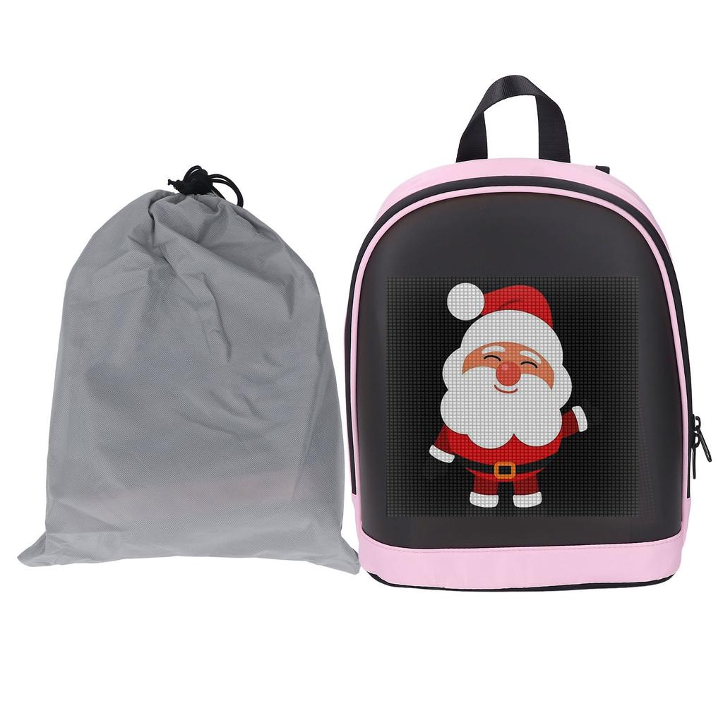 LED Backpack Cute Roseate 64x64 Programmable Full Color Screen APP Control LED Bag