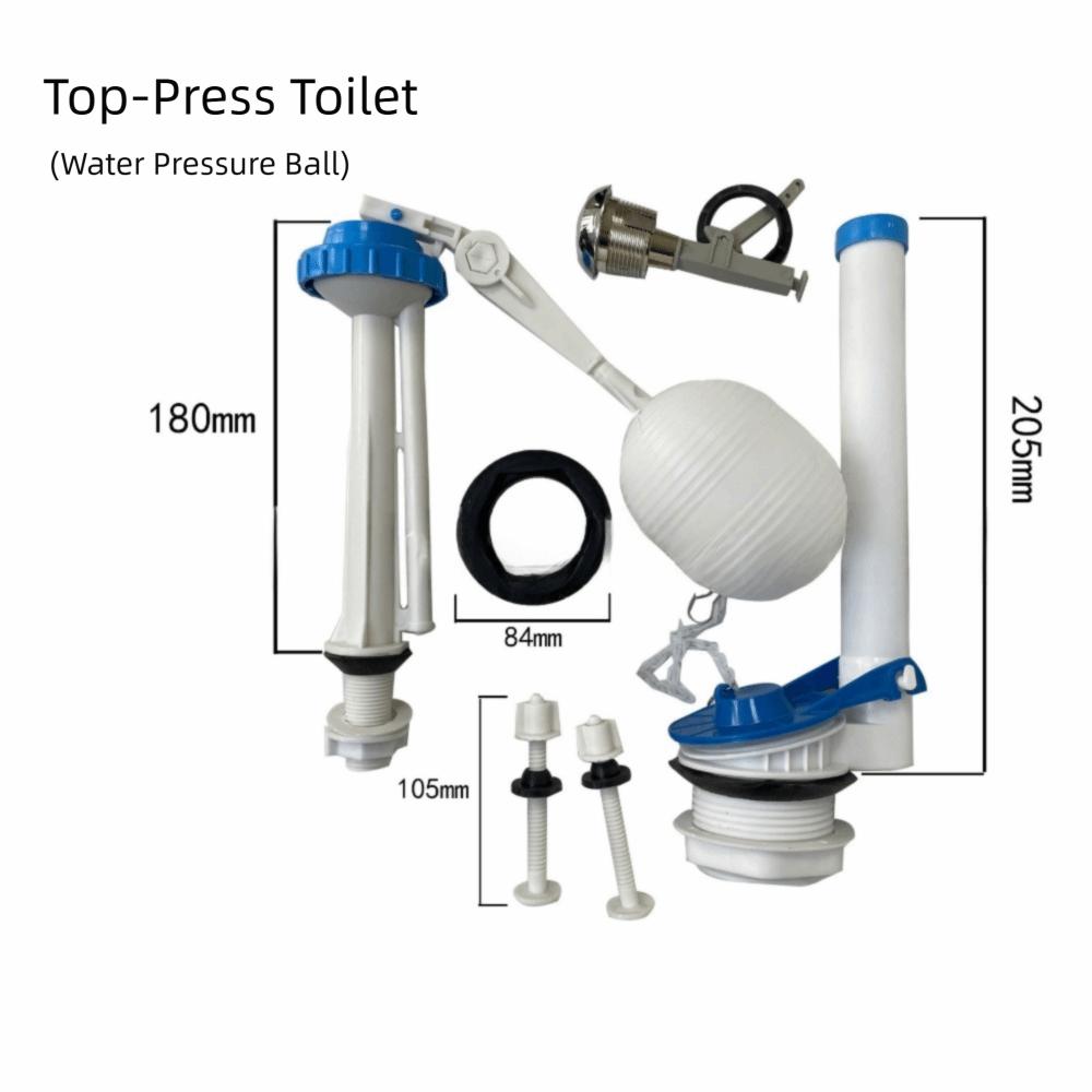 1 Set Pull Handle Toilet Water Tank Inlet Valve Push Button Toilet Tank Replacement  Toilet Tank