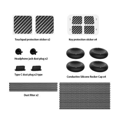 Gp-812 Silicone Protector Kit Compatible For Steam Deck Console Accessories Dust Plug Sticker Rocker