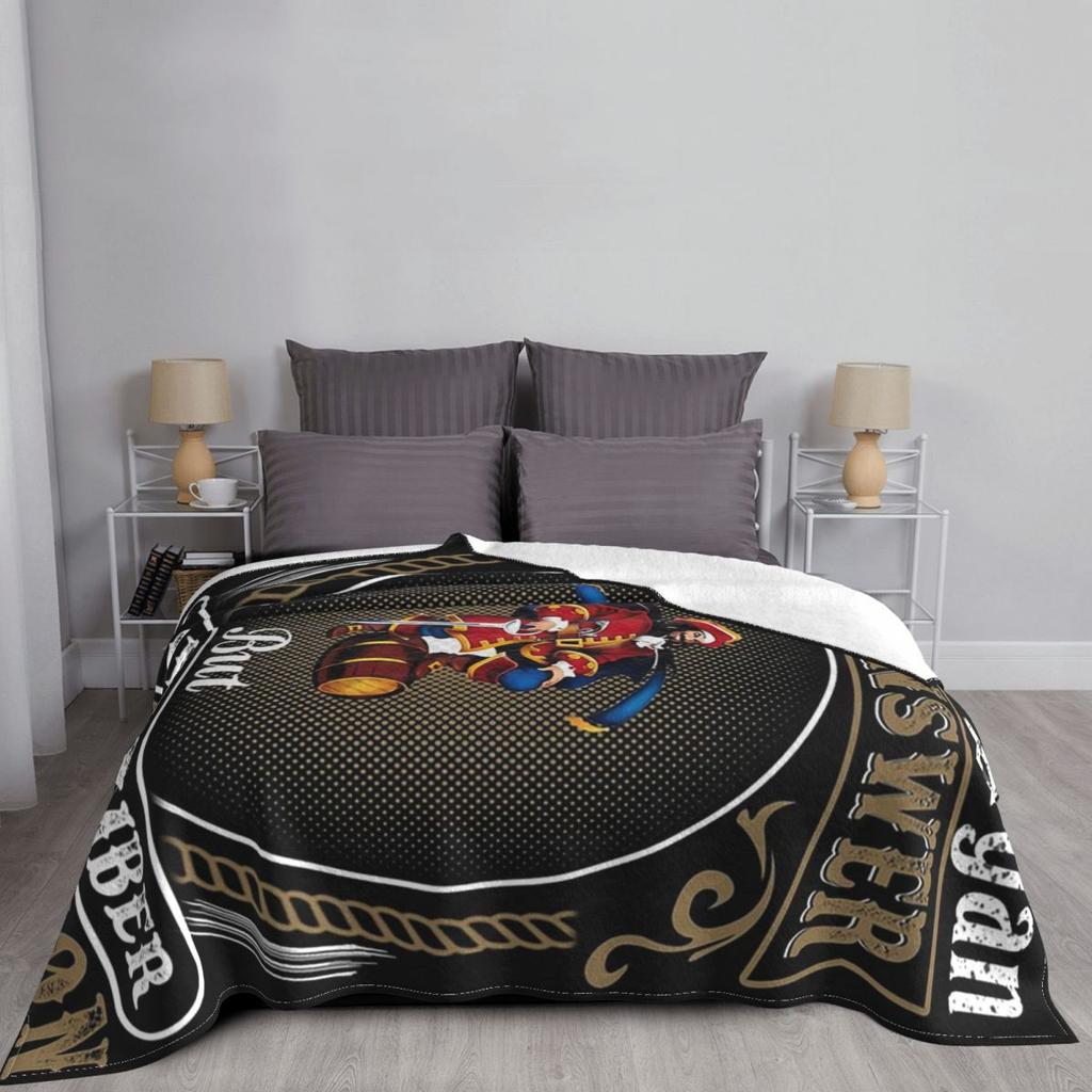 Captain Morgan Blankets Soft Warm Flannel Throw Blanket Plush For Bed Living Room Picnic Travel Home Sofa