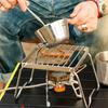 Outdoor Stainless Steel Stove Holder Camping Portable Folding Mini Barbecue Rack Pot Holder Baking Tray Holder