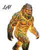 Golden Gorilla Solar Sculpture Dragon Garden Statue Light Gothic Medieval Resin Outdoor Lantern Sculpture Magical Fantasy Decor for Yard Patio,