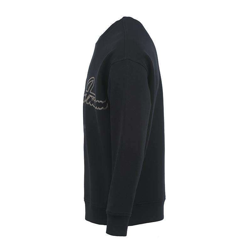 Emporio Armani Ss23 Letter Print Crew Neck Long Sleeve Pullover Sweatshirt Men Sweatshirt Dark-Blue 3R1MDK-1JHSZ-0920