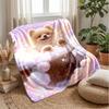 Plaid Paws Pattern Theme blanket Lightweight Warm Flannel Blanket Decorative Throw Blanket for Home Decoration