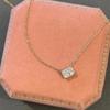 Ladies' Pendant Necklace, Inlaid with Cut Transparent Cubic Zirconia, Minimalist Design, Exquisite Daily Jewelry, Birthday and Bridesmaid Gifts