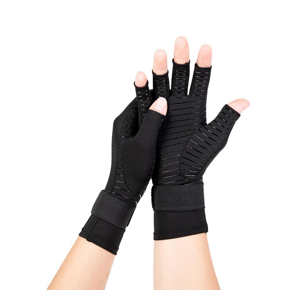 

Copper Fiber Outdoor Sports Gloves Black Touch Screen Mittens Copper Fiber Gloves Driving Cycling S/M