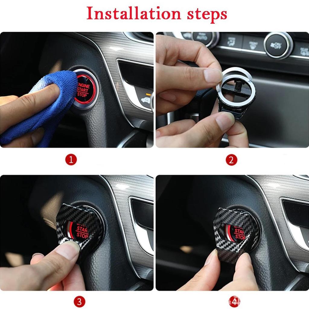 Car Start Button Cover, Car Stop Button Cover - Button Start Stop Decorative Cover