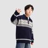 Jungen Fair Isle Strick Polo Pullover