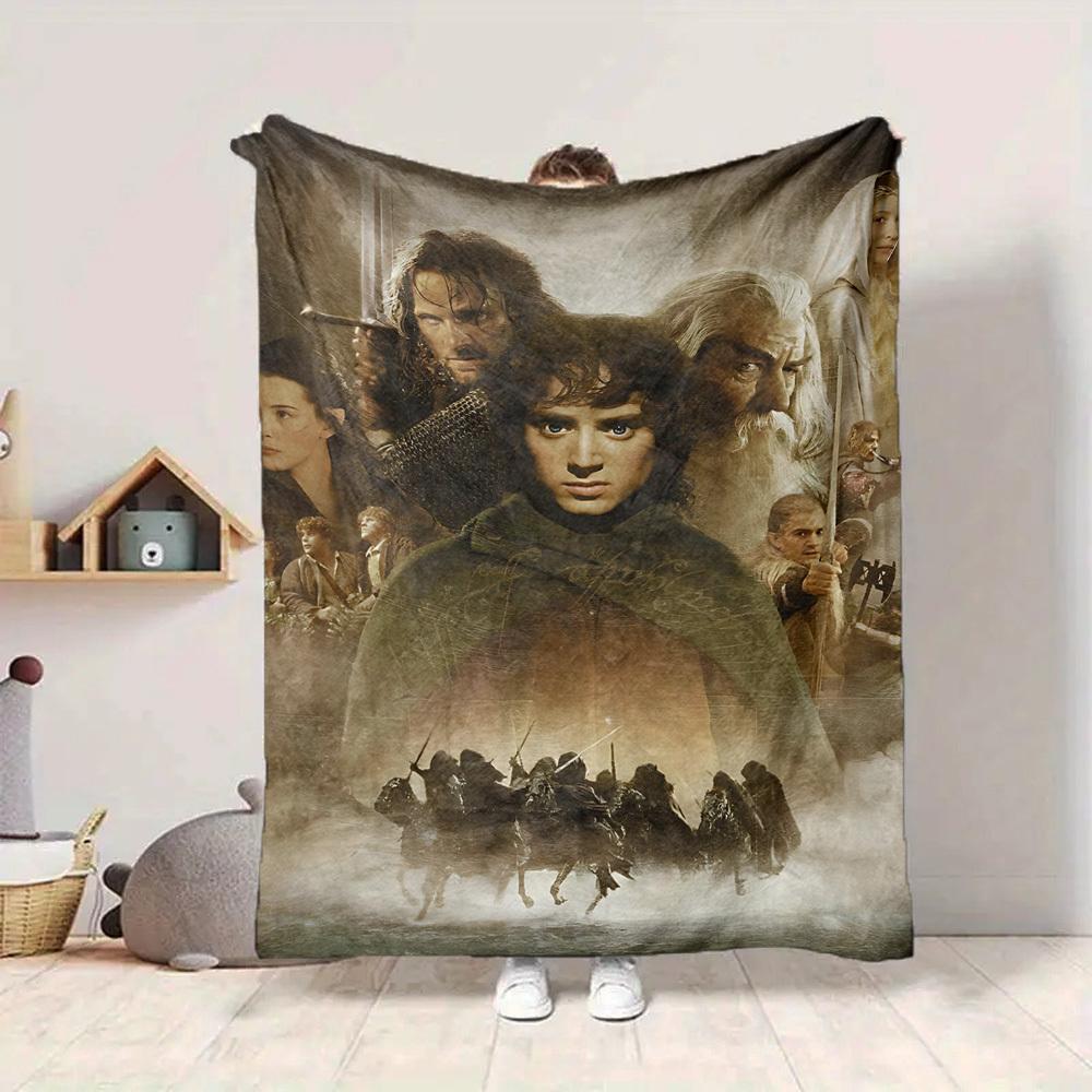 1pc Lord of the Rings Blanket Lightweight Flannel Throw For Sofa, Bed, Travel, Camping, Livingroom, Office, Couch, Chair, And Bed