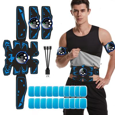 Intelligenter EMS Muskelstimulator Elektrischer Fitness Bauchtrainer ABS Nacken Arm Bein Aufkleber Körpermassagegerät Fitness Schlankheitsformung