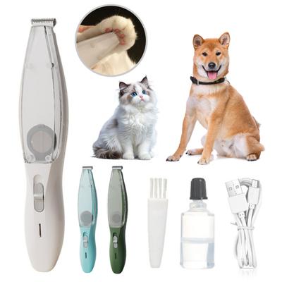 Dog Paw Trimmer with Powerful Suction Vacuum Cordless Rechargeable Pet Shaver Low Noise Dog Grooming Tool for Face Paws Eyes Ears Feet
