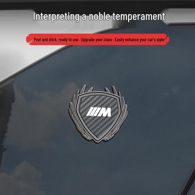 Emblematy BMW Serii 2: Metalowe Emblematy Skrzydła, Naklejki Dekoracyjne na Boczne Szyby do Modeli 225L, 225i, 220i.