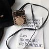 Fashion Sexy Leopard Print Leather Crossbody Strap Phone Case For Samsung Galaxy Z Flip 4 Z Flip 3 Flip 4 5g Gold Bracket Cover