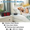 Sveglia Rumorosa per Dormitori Profondi Adulti, Sveglia Doppia con Vibratore da Letto, per Camere da Letto, Grande 6,5 Pollici - JA