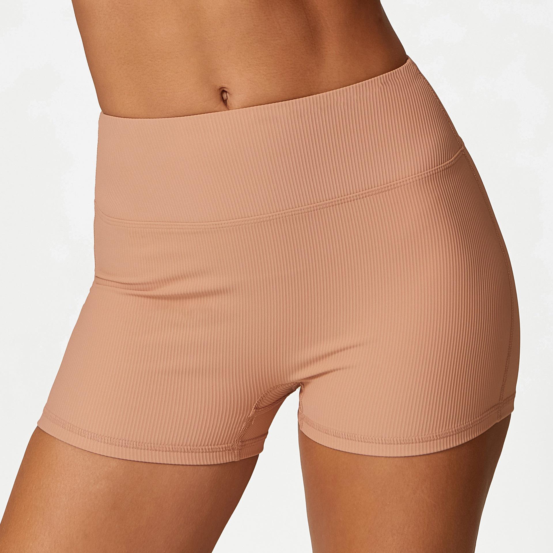 European & American High-Waist Butt-Lifting Yoga & Running Sports Shorts for Women Extra Small