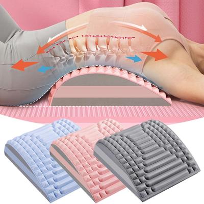 Estirador de Espalda de 3 Colores Masajeador Lumbar de Espalda de Múltiples Niveles para Alivio del Dolor Corrector de Columna Soporte Lumbar Estirador Espinal