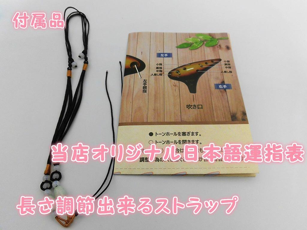 TNG Okarina Musikinstrument AC Mehrere Löcher Griffweise Okarina Keramikflöte Röhre Spielen Glasierte Oberfläche Blau [Doppel/Alt/Blau] Hochwertiger C-Ton